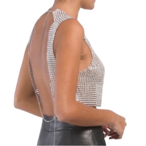 HOUSE OF HARLOW 1960 Rhinestone Vest- NEW - Picture 3 of 9